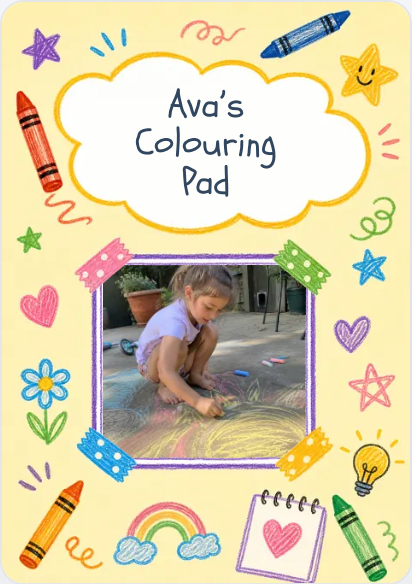 Doodle personalised cover example